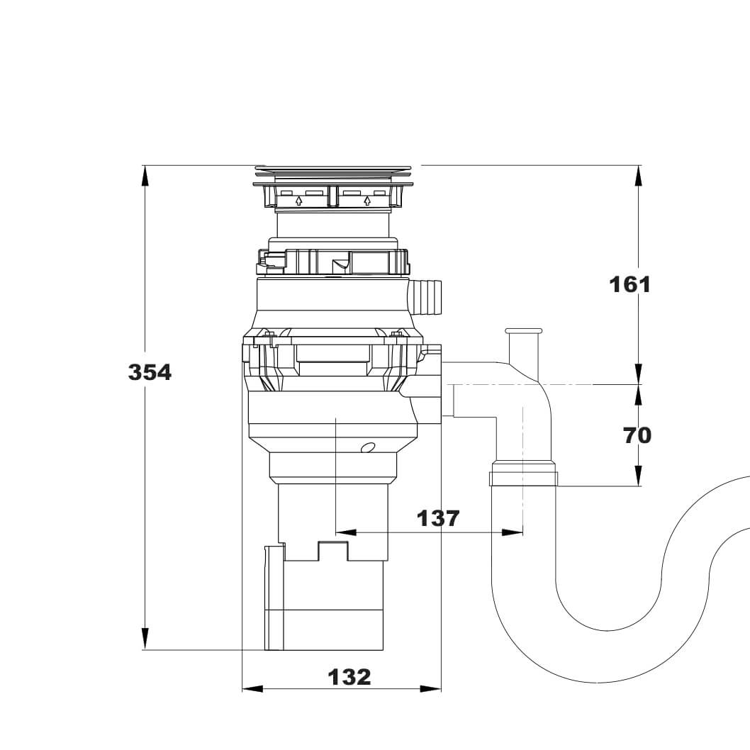 Reginox 0.5hp RD50 Line Waste Disposal Unit