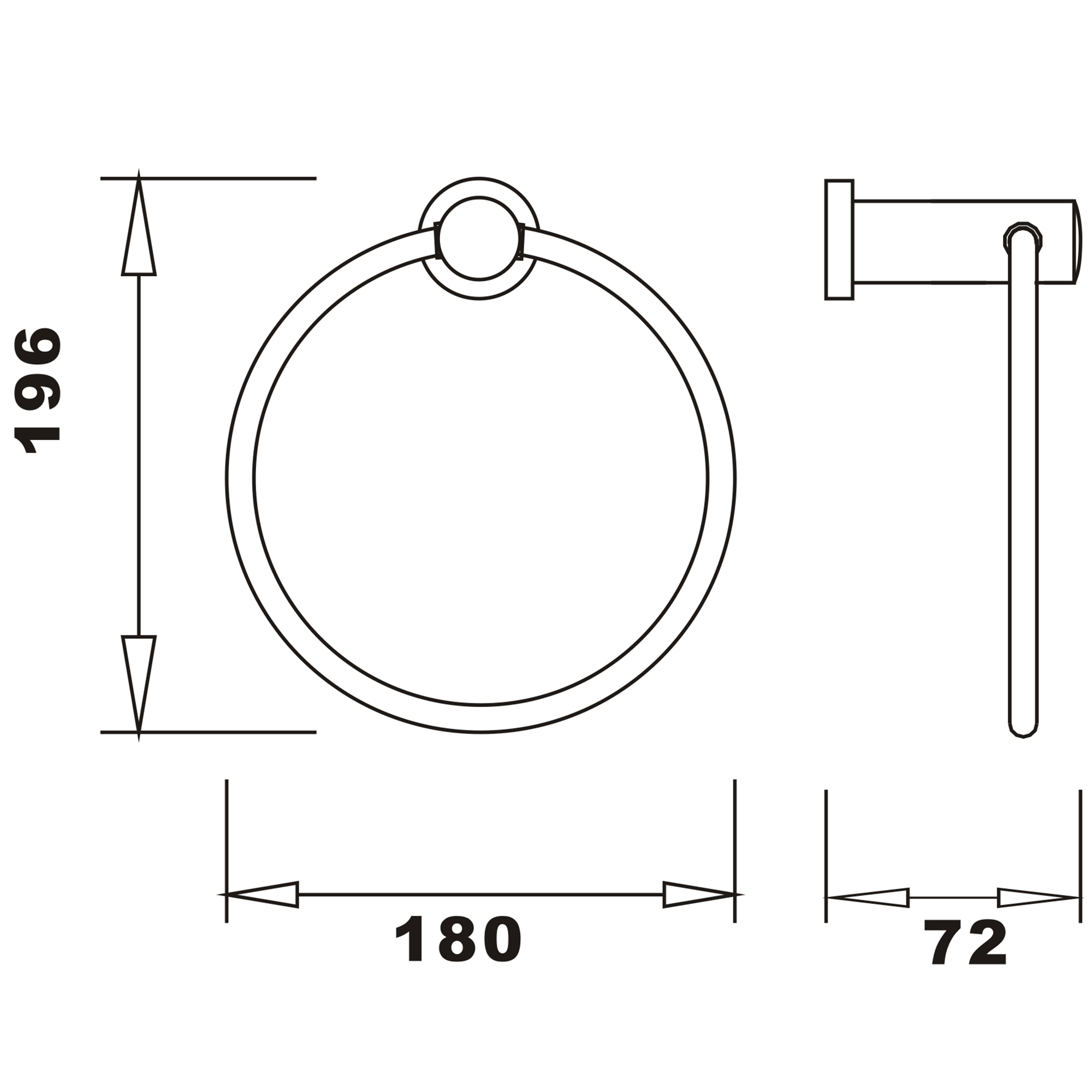 Harbour Clarity Towel Ring - Brushed Brass