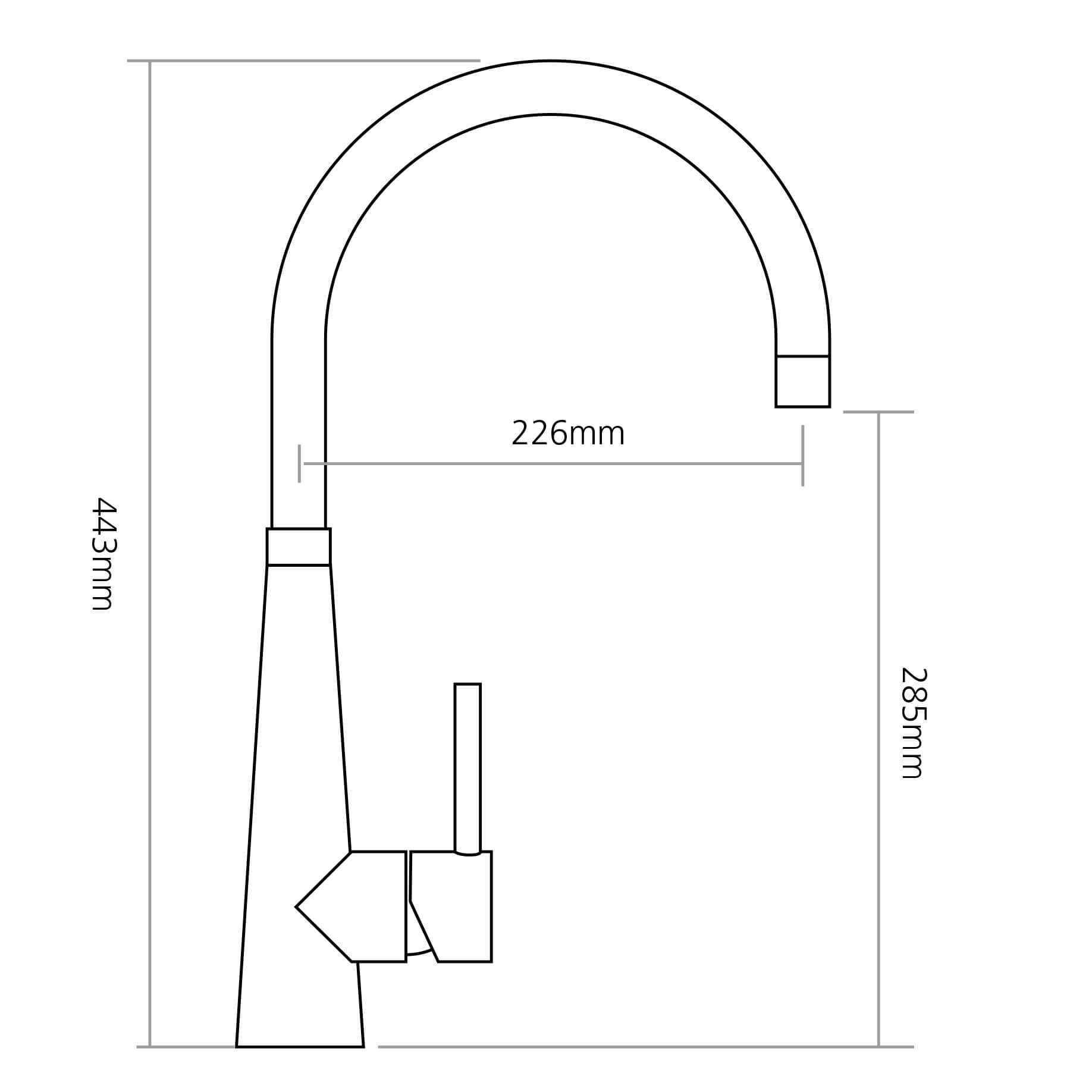 Caple Ridley Single Lever Mono Kitchen Mixer - Stainless Steel