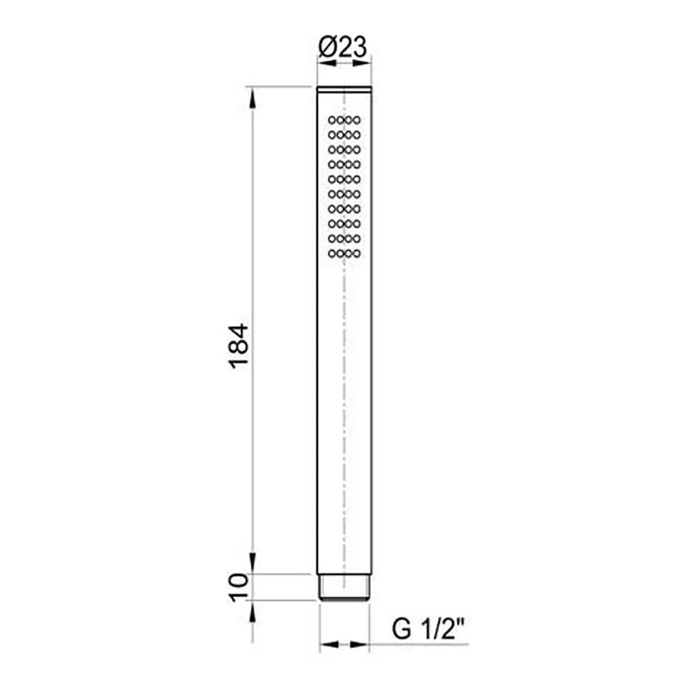 Inox Brushed Stainless Steel Shower Handset