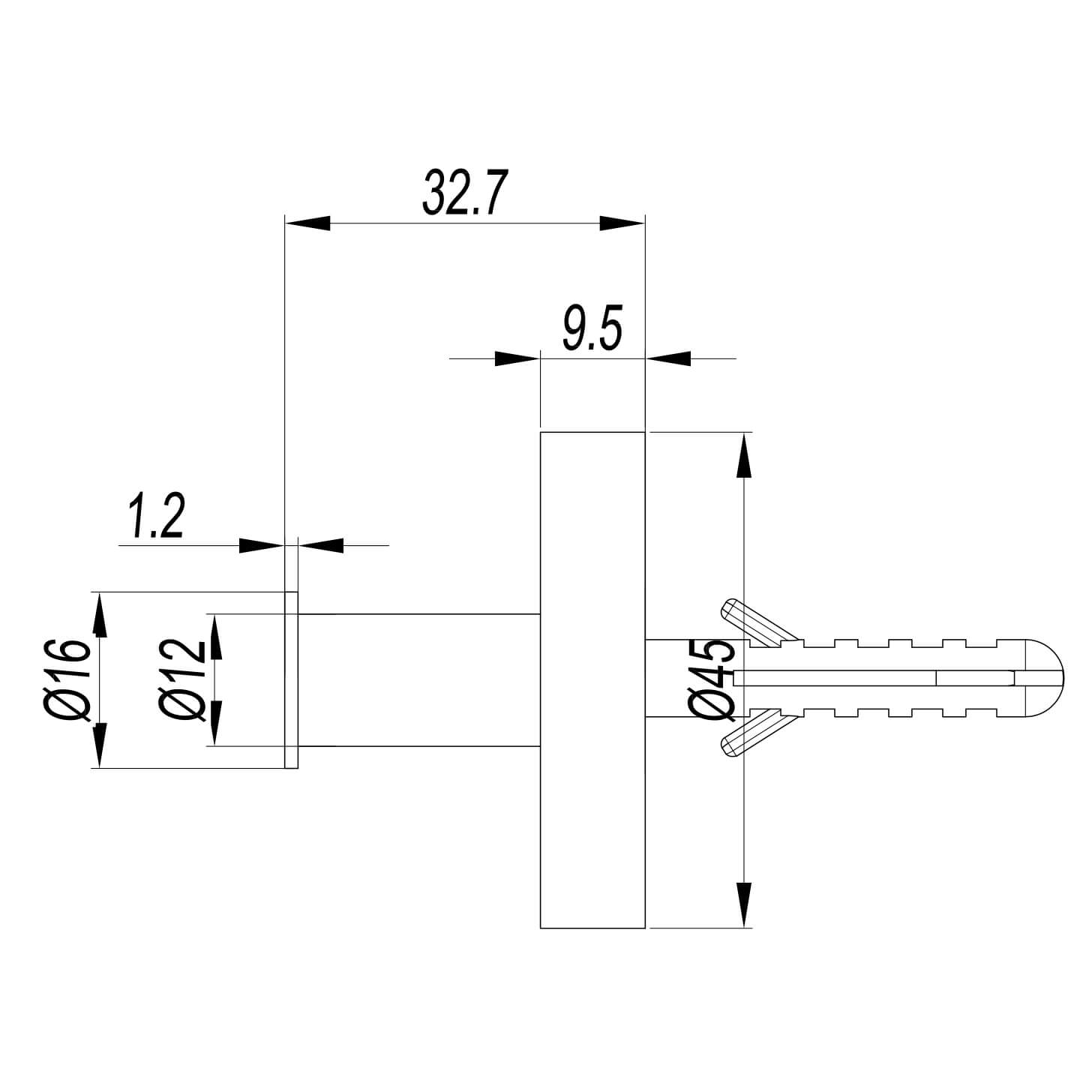 Crosswater 3ONE6 Stainless Steel Robe Hook