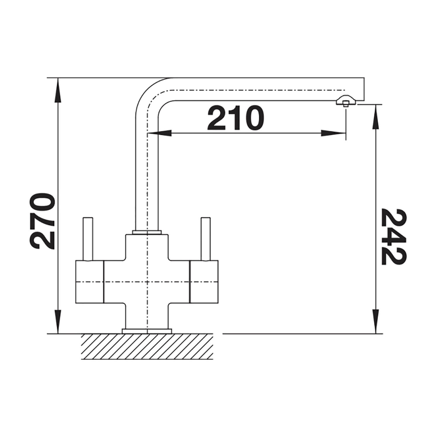 Blanco Lamia WRAS Approved Twin Lever Chrome Mono Kitchen Mixer Tap