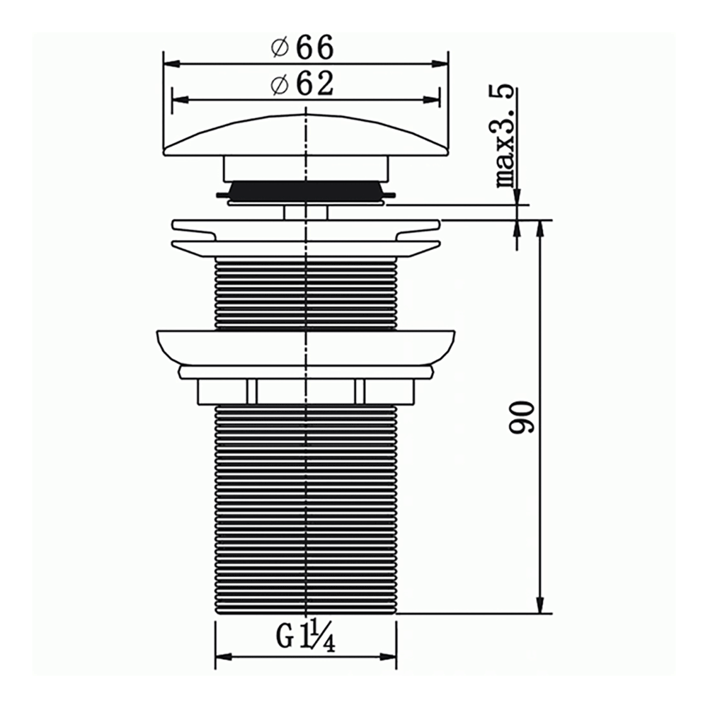 Imex Deluxe Unslotted Basin Clicker Waste
