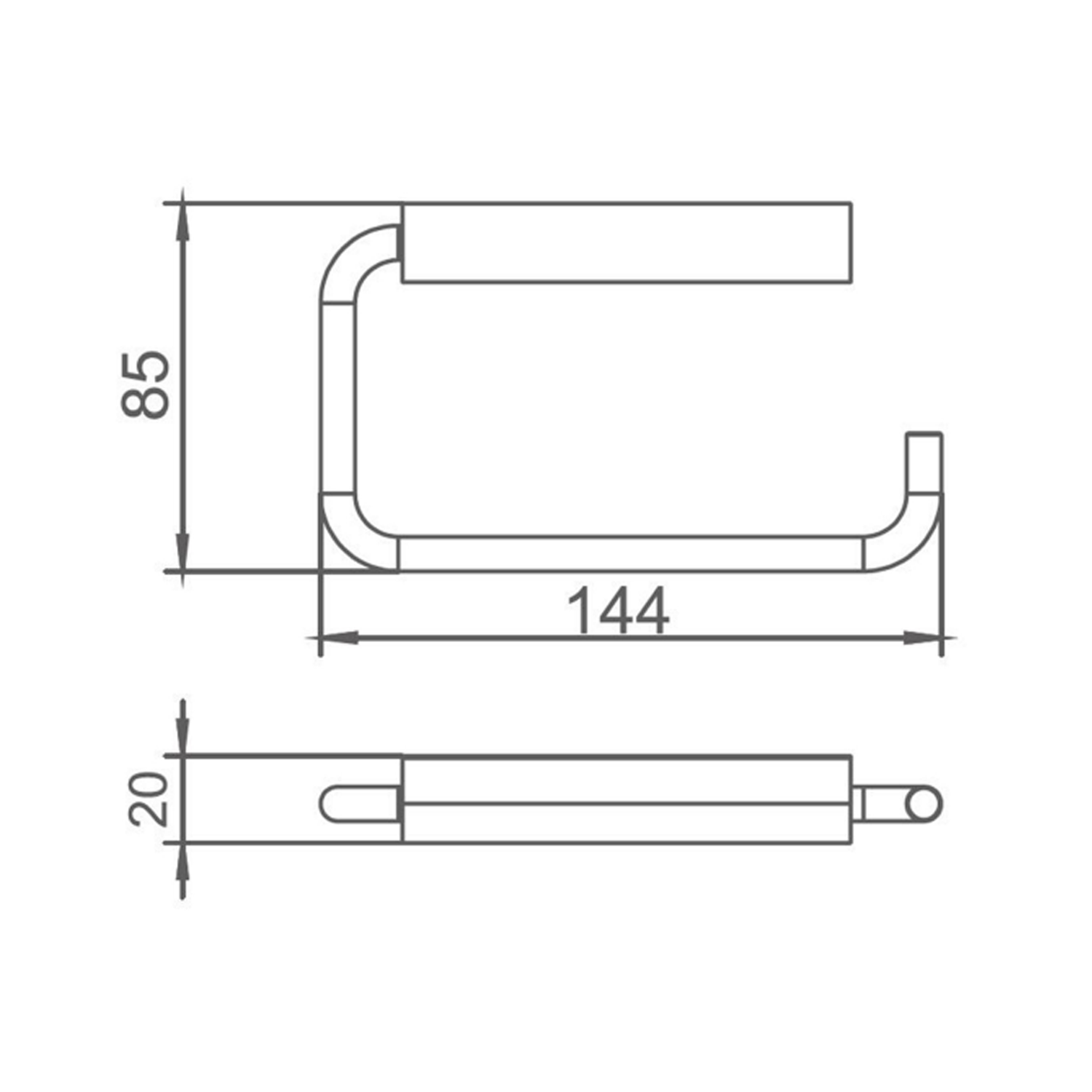 VOS Toilet Roll Holder - Brushed Bronze