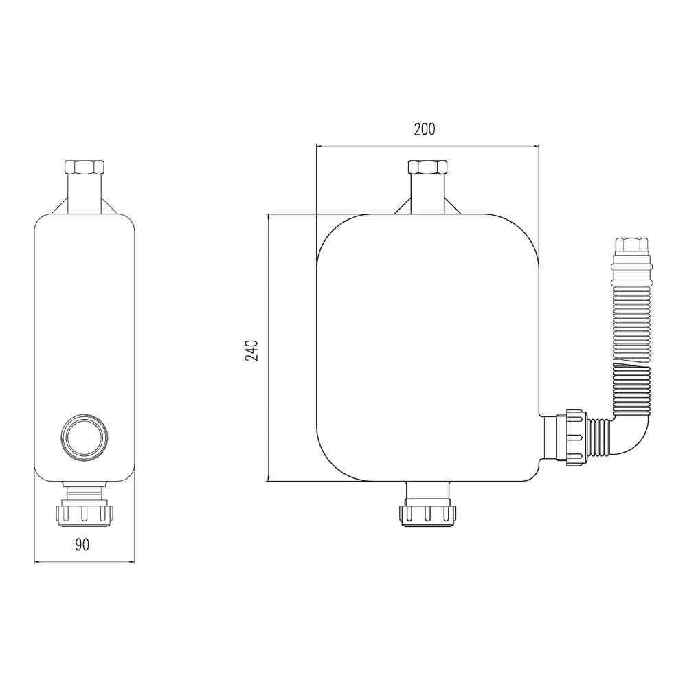 nuie 4 Tap Hole Hose Retainer with Drain