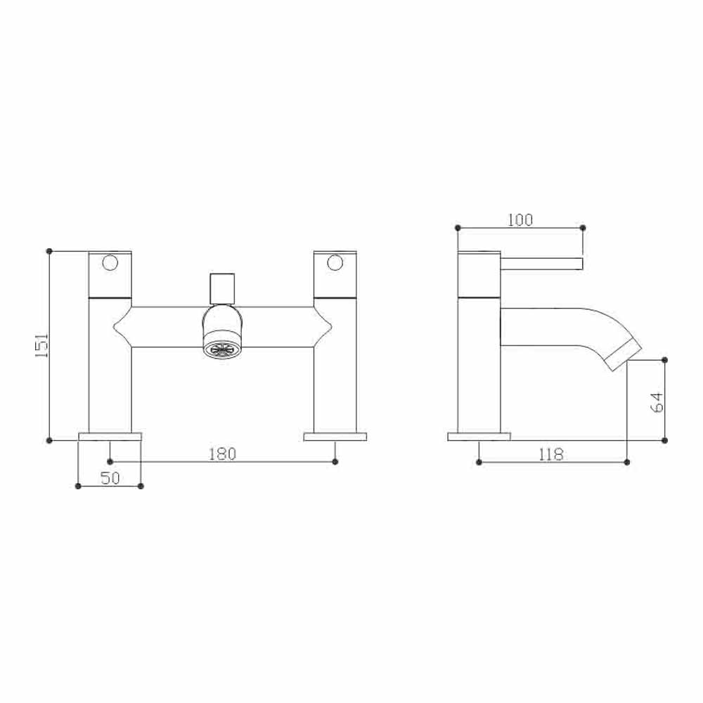 Sagittarius Balius Bath Shower Mixer With Shower Kit